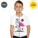 Flamingo - Solar Activated Tee - Color-Changing Kids Boy/Girl Cotton White T-shirt