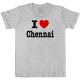 I Love Chennai - We-Desi - Kids Boy/Girl Cotton Grey Melange T-shirt