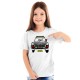 Mumbai Taxi White - Maai Mumbaai - Kids Boy/Girl Cotton White T-shirt