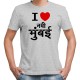 I Love Navi Mumbai - Maai Mumbaai - Unisex Men/Women Regular Fit Cotton Grey Melange T-shirt