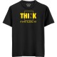 THINK - Sensible - Unisex Men/Women Regular Fit Cotton Black T-shirt