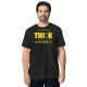 THINK - Sensible - Unisex Men/Women Regular Fit Cotton Black T-shirt