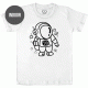 Astronaut - Solar Activated Tee - Color-Changing Kids Boy/Girl Cotton White T-shirt