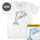 Dolphin - Solar Activated Tee - Color-Changing Kids Boy/Girl Cotton White T-shirt