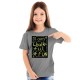 Classic 2 - The Chalkboard Tee - Kids Boy/Girl Cotton Stone Grey T-shirt
