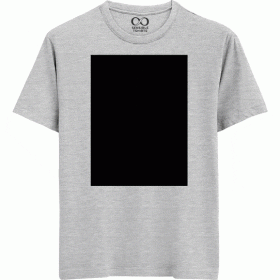 Classic - The Chalkboard Tee - Unisex Men/Women Regular Fit Cotton Grey Melange T-shirt