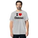 I Love Chennai - We-Desi - Unisex Men/Women Regular Fit Cotton Grey Melange T-shirt