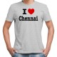 I Love Chennai - We-Desi - Unisex Men/Women Regular Fit Cotton Grey Melange T-shirt
